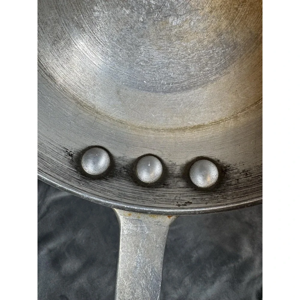 De Buyer Frying Pan 9.8 In Aluminum Skillet Silver Flat Bottom Cookware